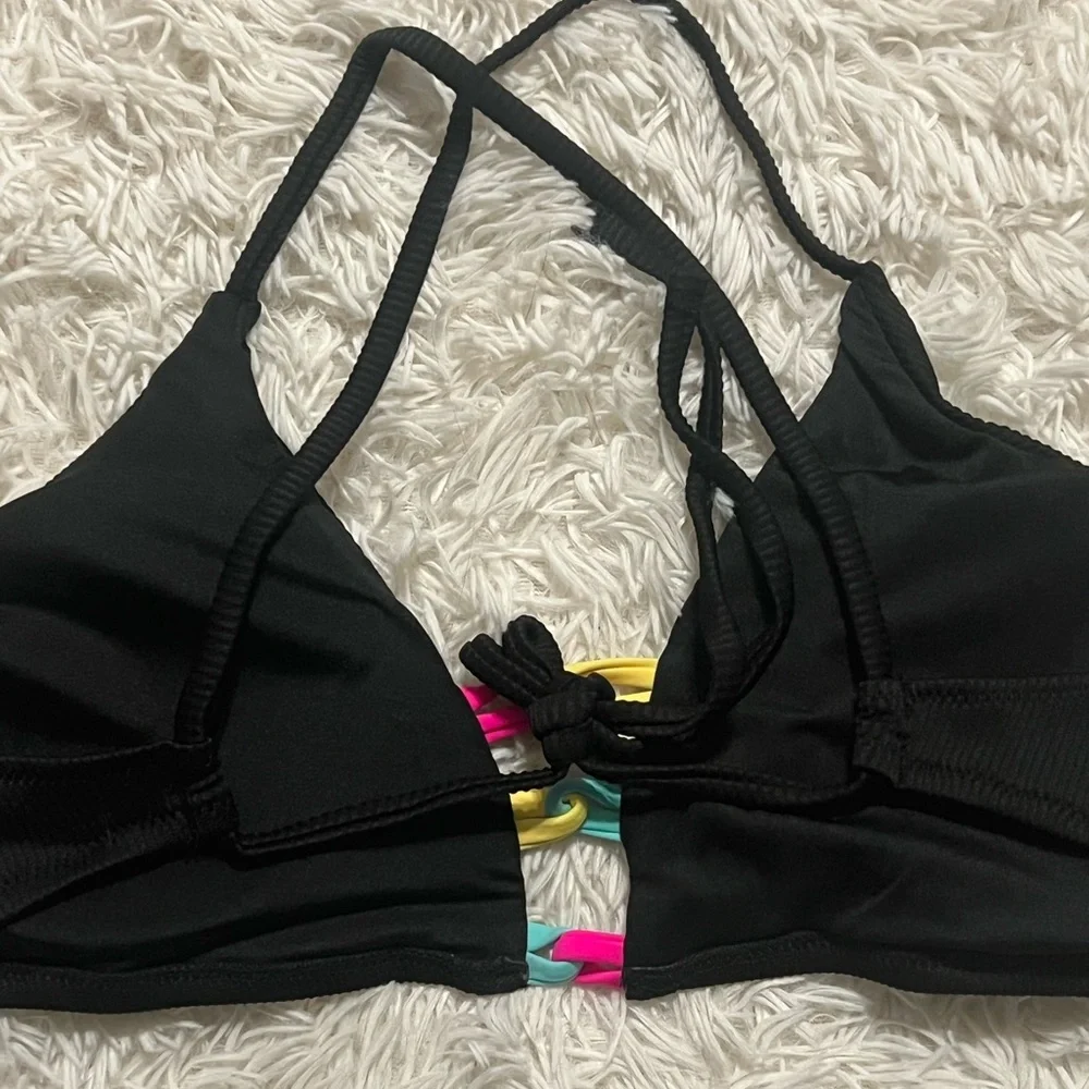 POPVIL Black Strappy Bikini Top size XXL like new - Picture 6 of 10